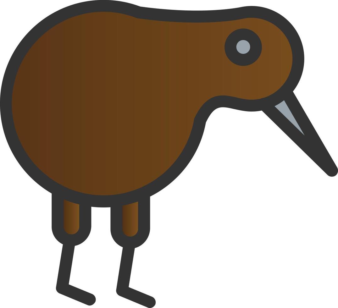 Kiwi-Vogel-Vektor-Icon-Design vektor