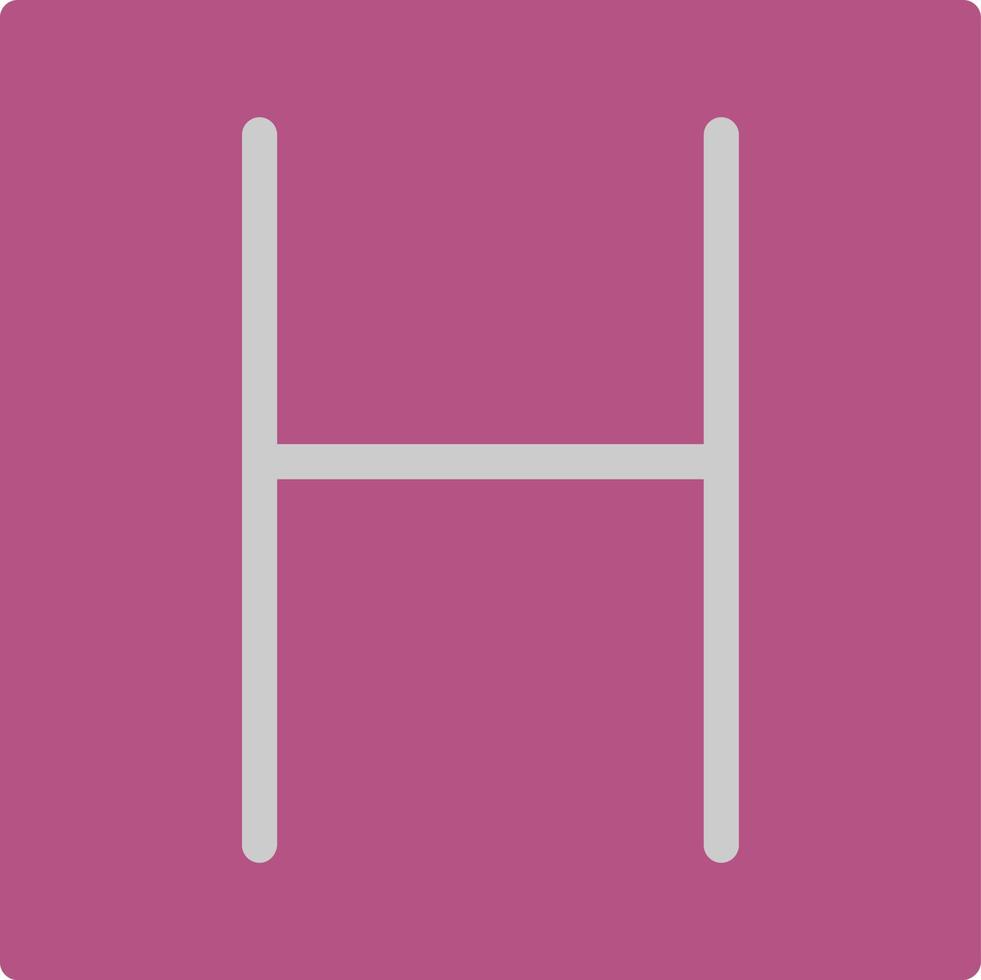 h quadratisches Vektor-Icon-Design vektor