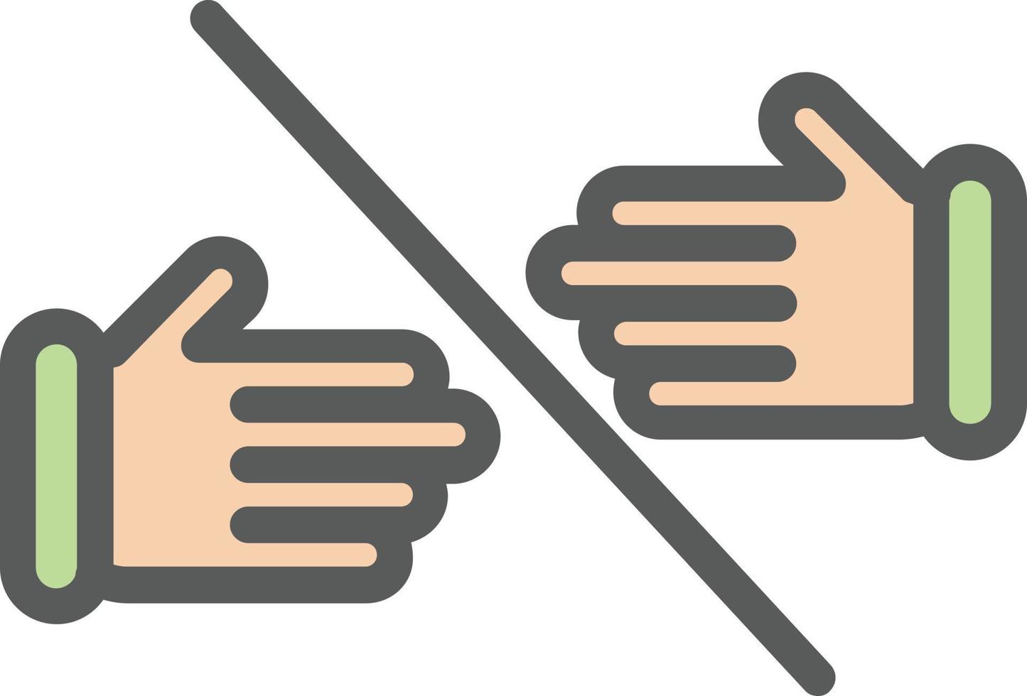 Handshake-Schrägstrich-Vektor-Icon-Design vektor