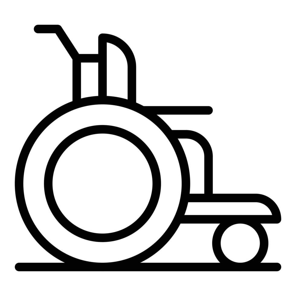 Sozialer Rollstuhl-Symbol-Umrissvektor. Gesundheitsvorsorge vektor