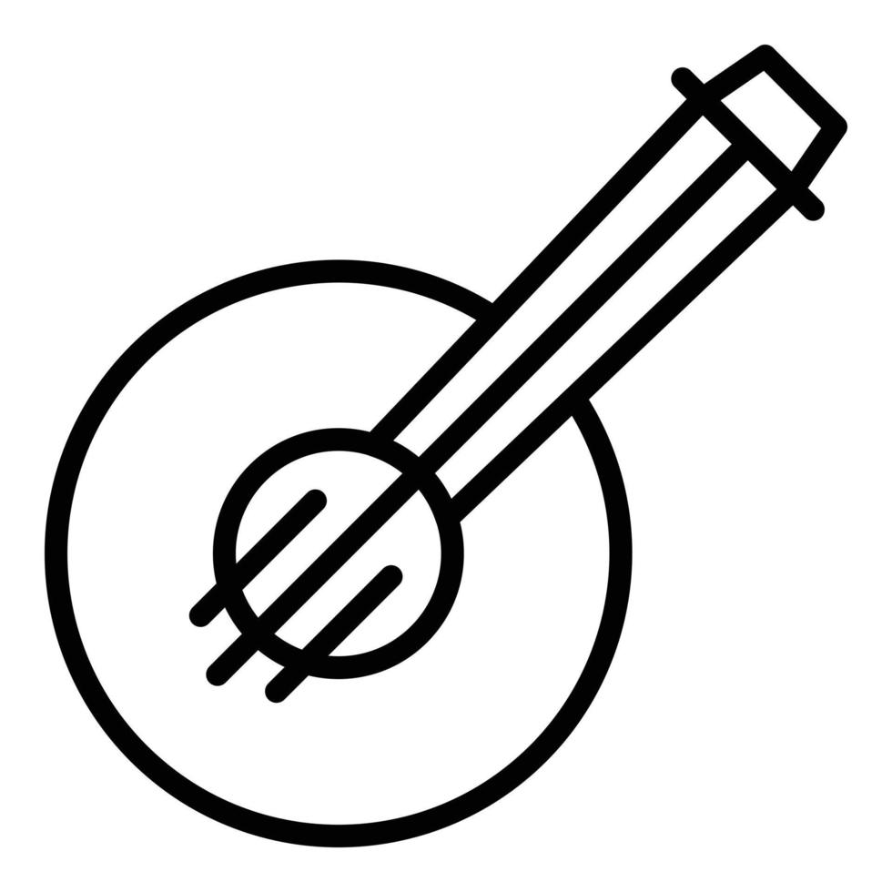 Rock-Ukulele-Symbol Umrissvektor. Gitarrenmusik vektor