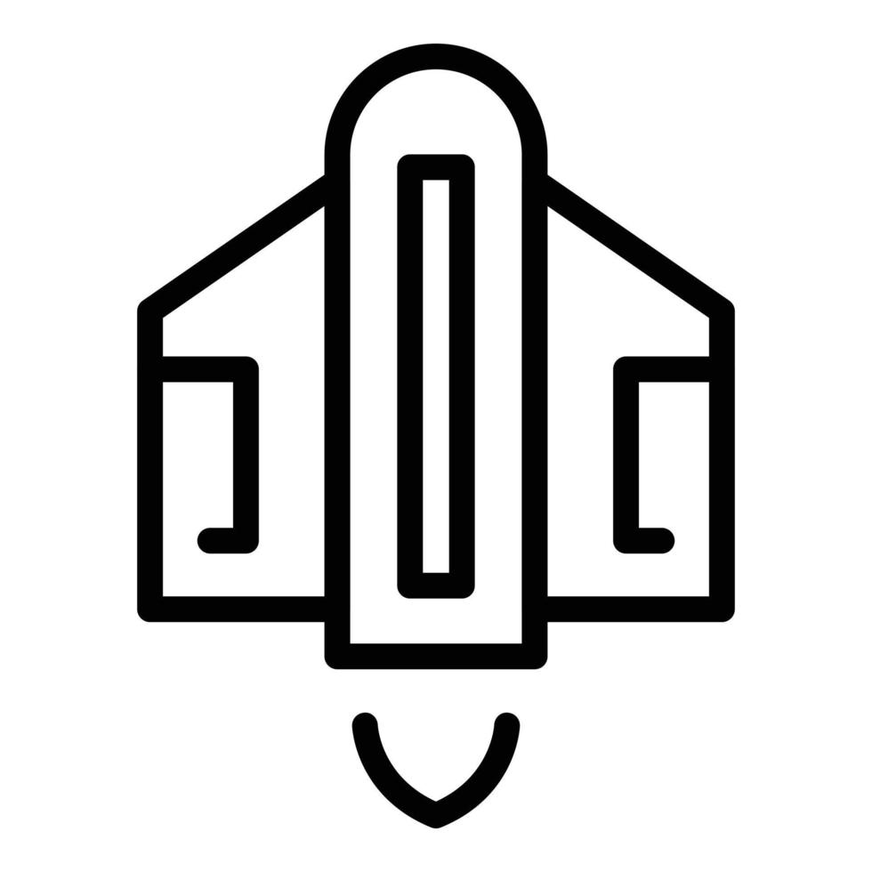 Mut Jetpack Symbol Umrissvektor. Skill-Boost vektor