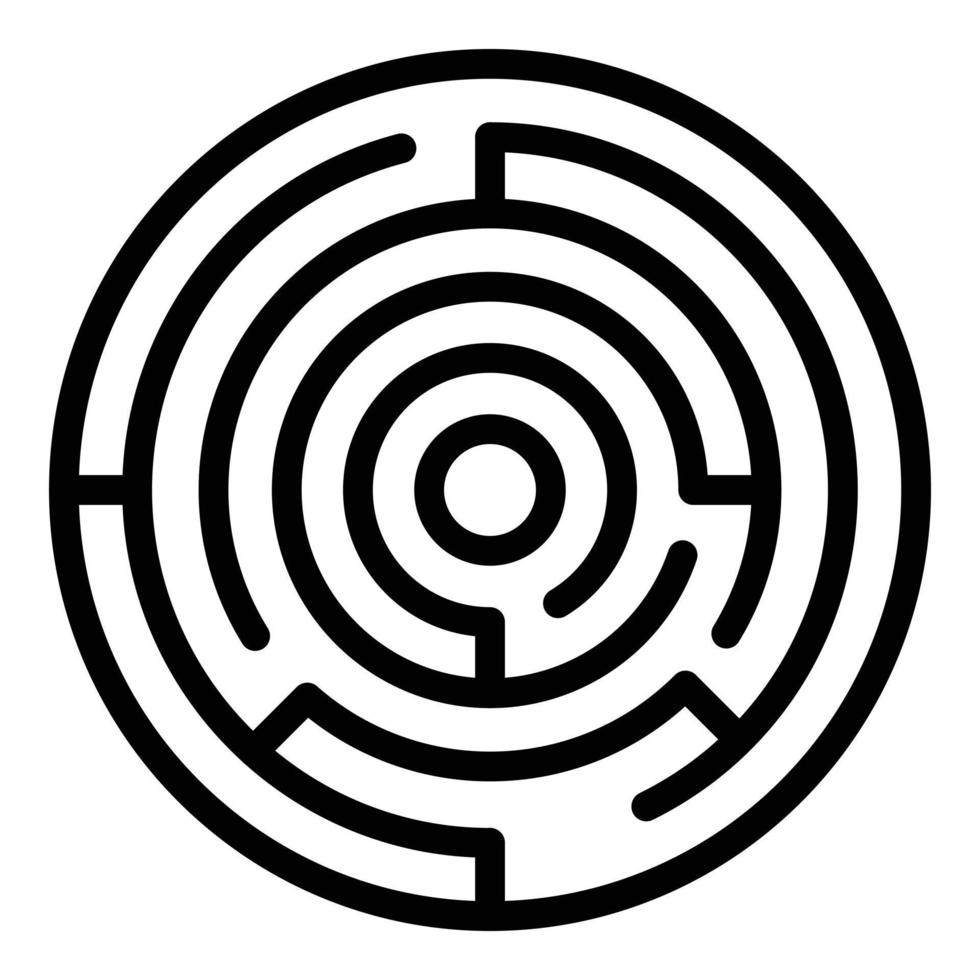 athen labyrinth symbol umrissvektor. griechenland geschichte vektor