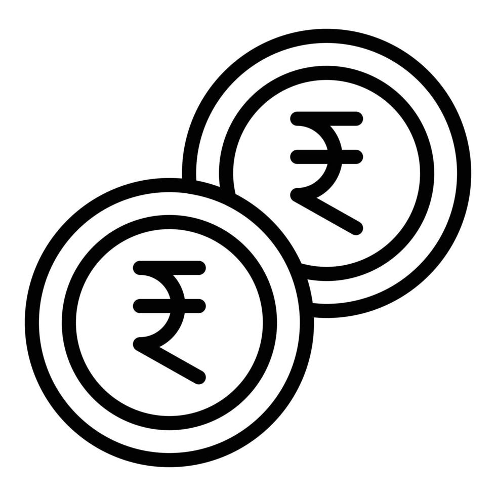 kolkata mynt ikon översikt vektor. stad Indien vektor