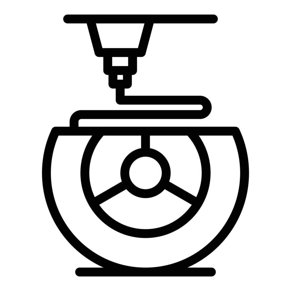 Autoreifendruck Symbol Umrissvektor. Automobildruck vektor