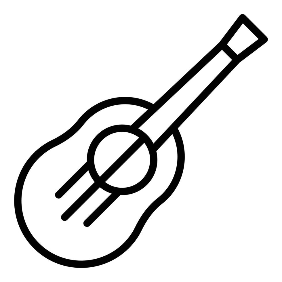 Ukulele-Instrument-Symbol-Umrissvektor. musik gitarre vektor
