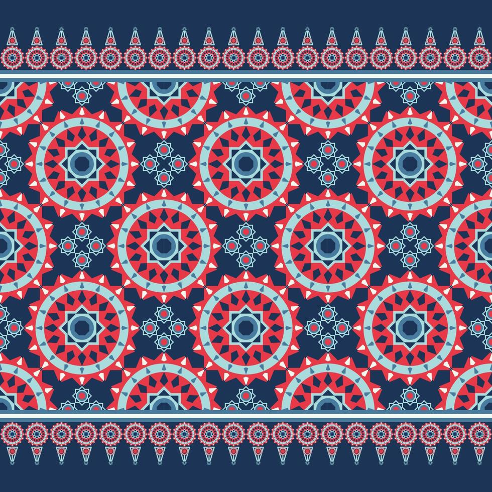 geometrische ethnische einheimische aztekische Mandalas Muster nahtloses orientalisches traditionelles Design für Stoff, Vorhang, Hintergrund, Teppich, Tapete, Kleidung, Verpackung, Batik, Textil vektor