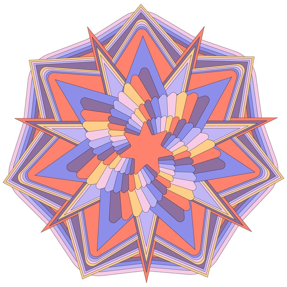 mandala. dekorativ runda prydnad mönster. årgång geometrisk element. vektor