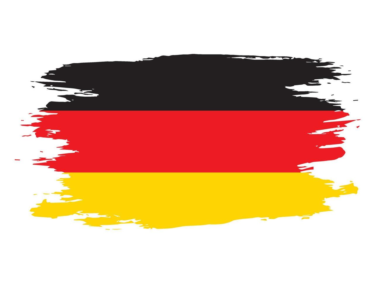 Tyskland flagga målad med en borsta. vektor