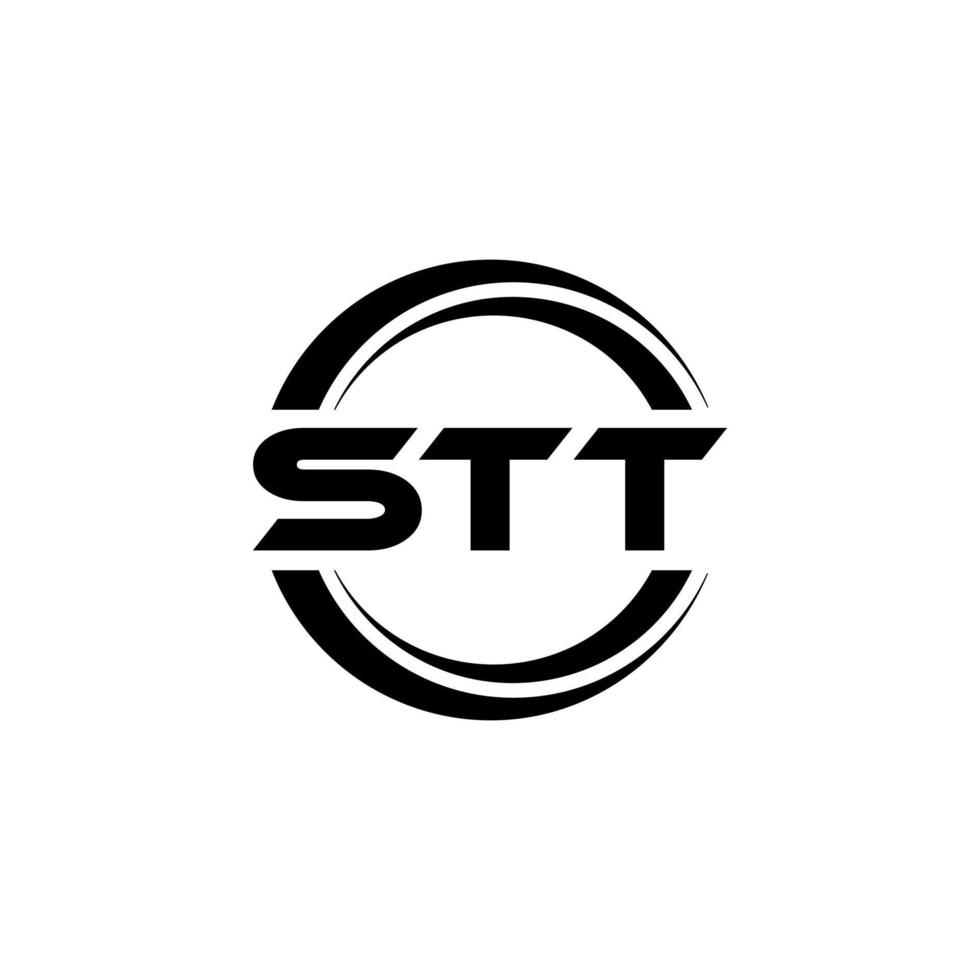 stt brev logotyp design i illustration. vektor logotyp, kalligrafi mönster för logotyp, affisch, inbjudan, etc.