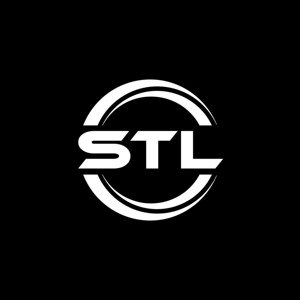 STL-Brief-Logo-Design in Abbildung. Vektorlogo, Kalligrafie-Designs für Logo, Poster, Einladung usw. vektor