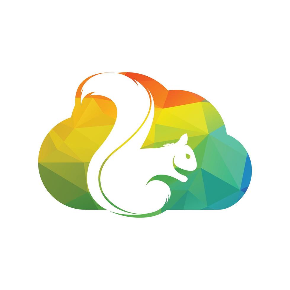 Eichhörnchen-Logo-Design-Vektor-Illustration. Eichhörnchen-Vektor-Template-Design. vektor