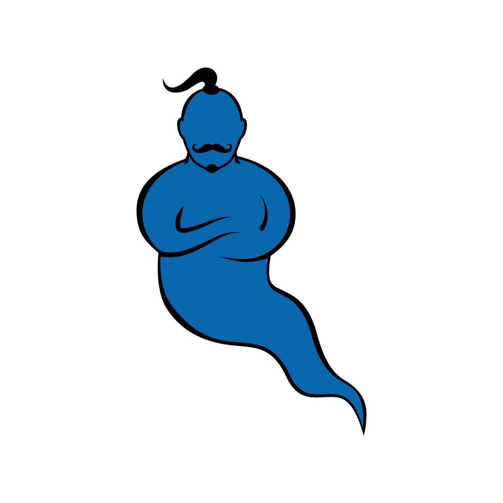 Genie-Logo-Design. magisches Fantasy-Genie-Konzept-Logo. vektor