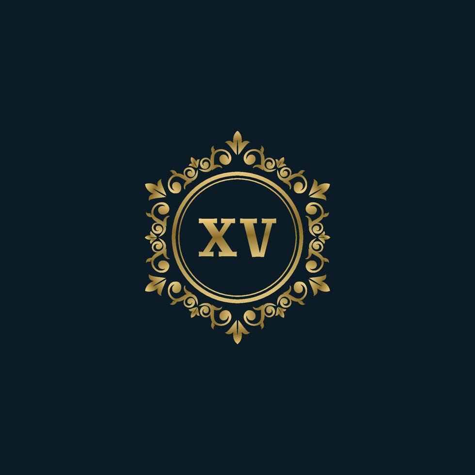 buchstabe xv logo mit luxusgoldvorlage. Eleganz-Logo-Vektorvorlage. vektor