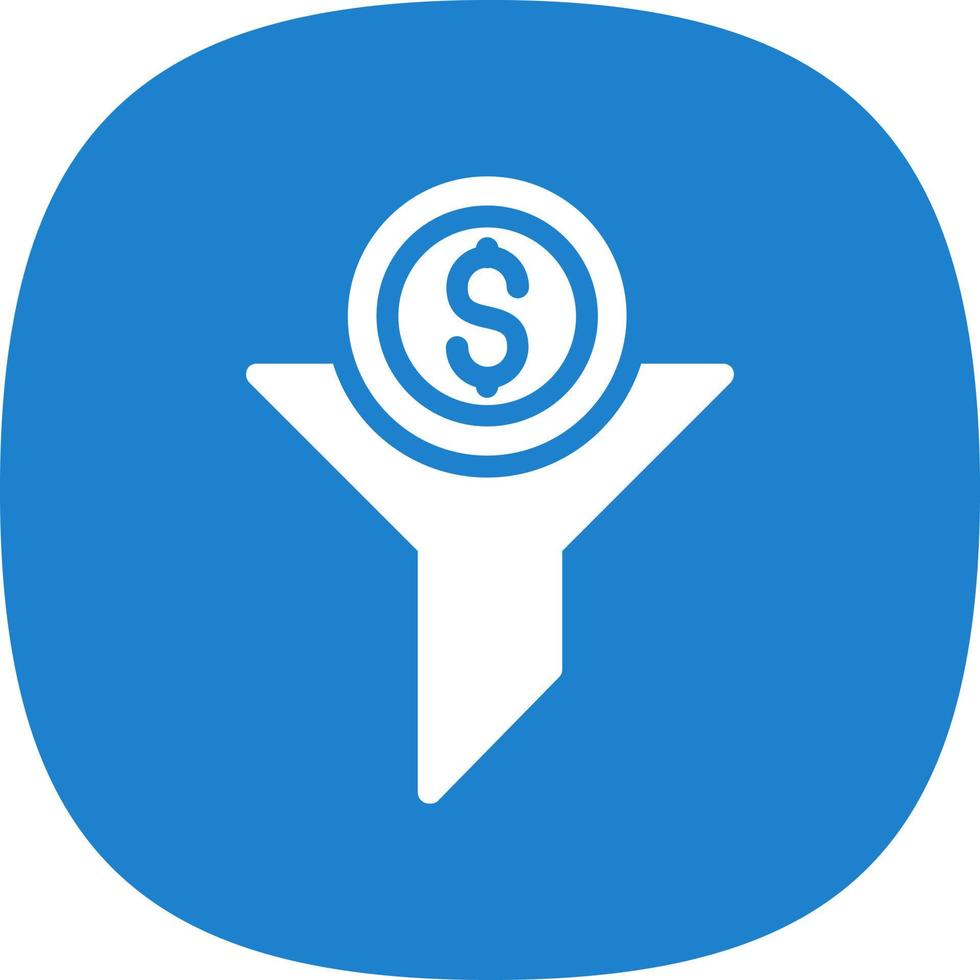 Trichter-Dollar-Vektor-Icon-Design vektor