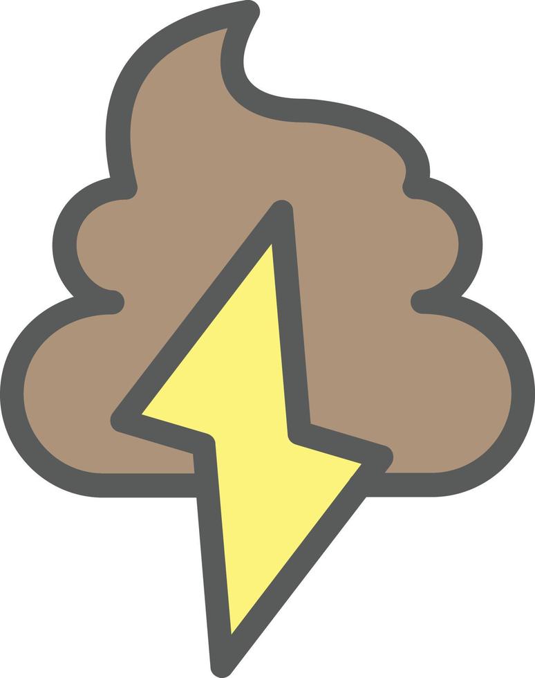 Poo-Sturm-Vektor-Icon-Design vektor