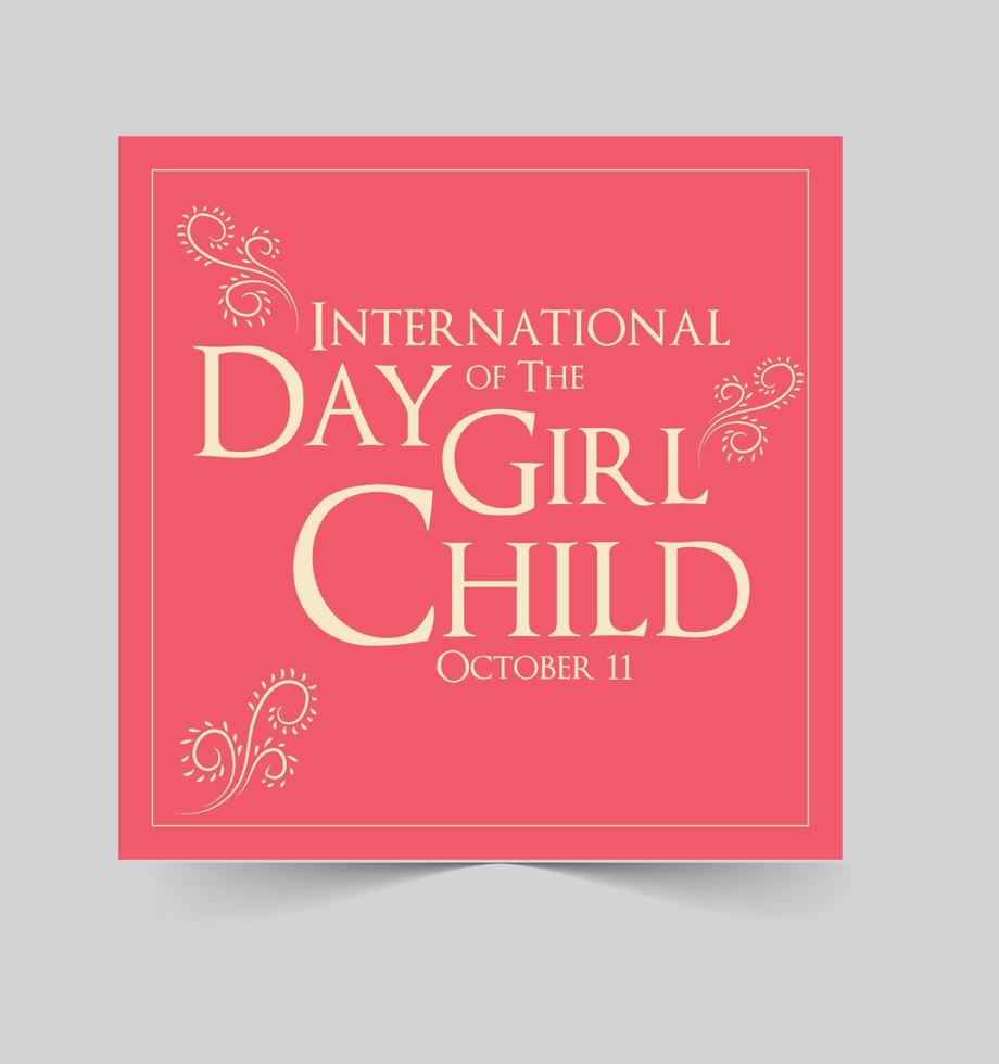 internationell dag av de flicka barn, barn dag, flicka dag, kvinnor dag vektor