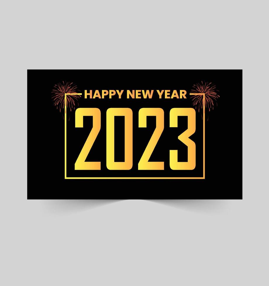 frohes neues jahr 2023, neujahrstitel vektor