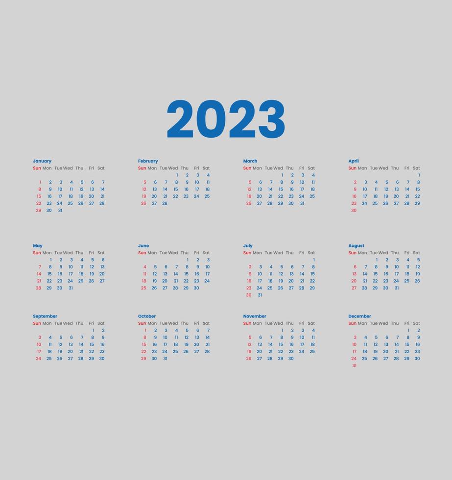 kalender, kalender 2023, kalender 2024, enkel kalender design, oss kalender vektor