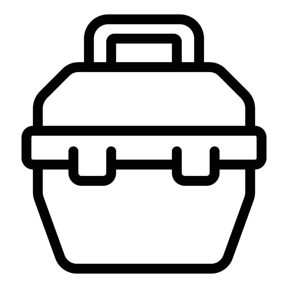 kreativer Toolbox-Symbol-Umrissvektor. Werkzeugkasten vektor