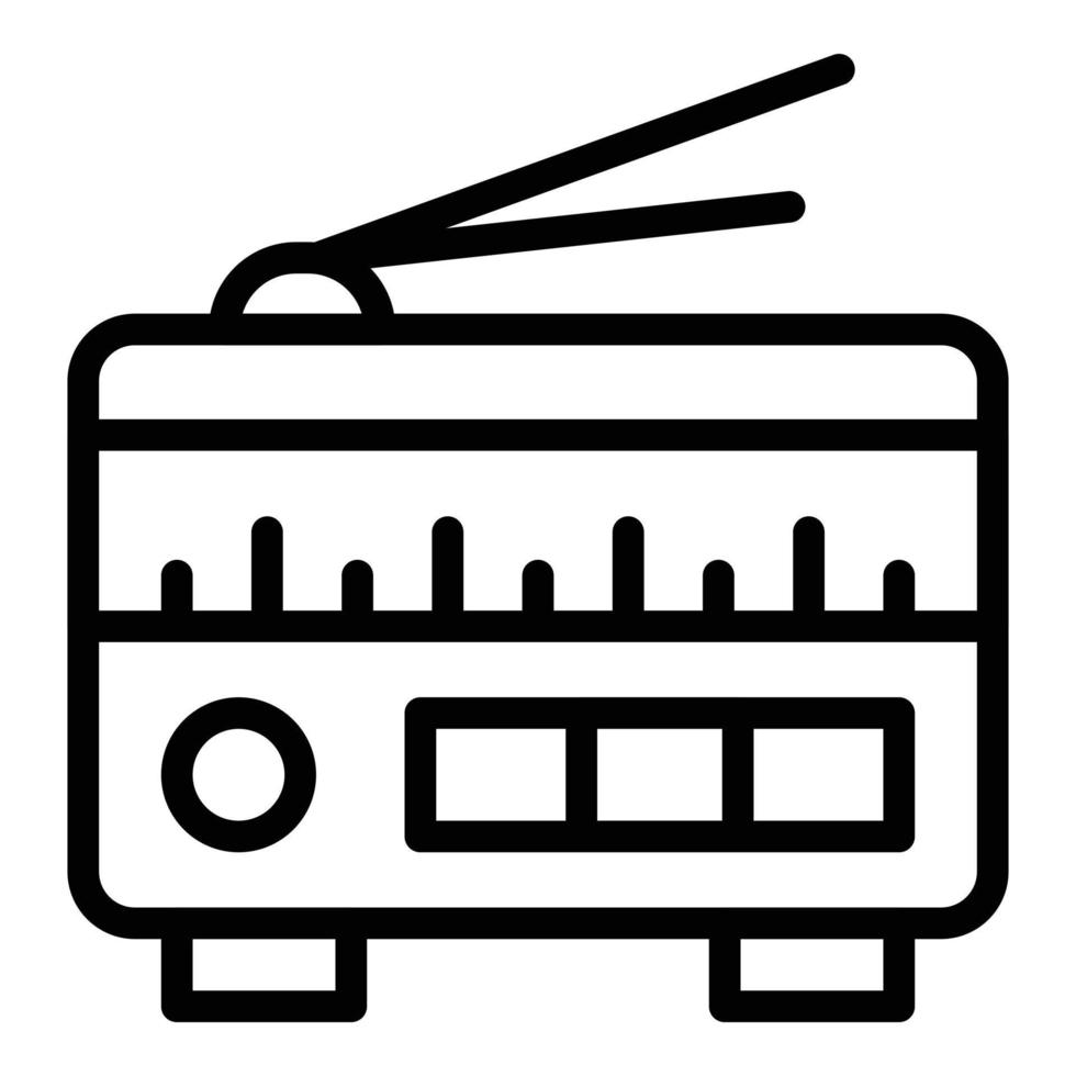 Radio-Nachrichten-Icon-Umrissvektor. Fernsehmedien vektor