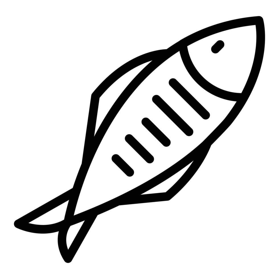 Clupea-Hering-Symbol-Umrissvektor. Küchenfisch vektor