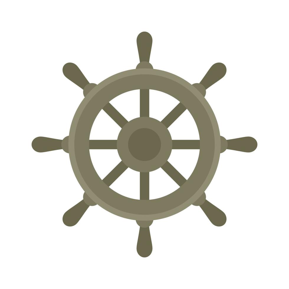 yacht schiff rad symbol flach isoliert vektor