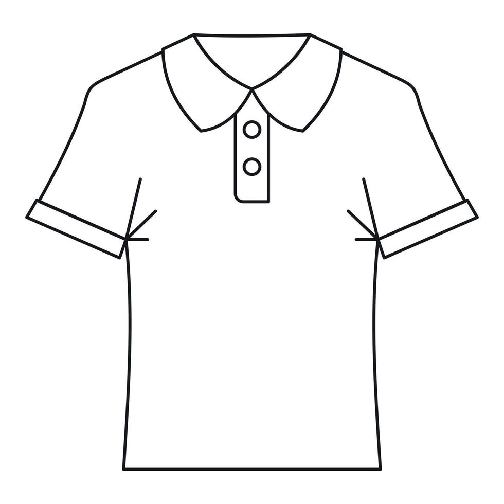 polo skjorta ikon, översikt stil vektor