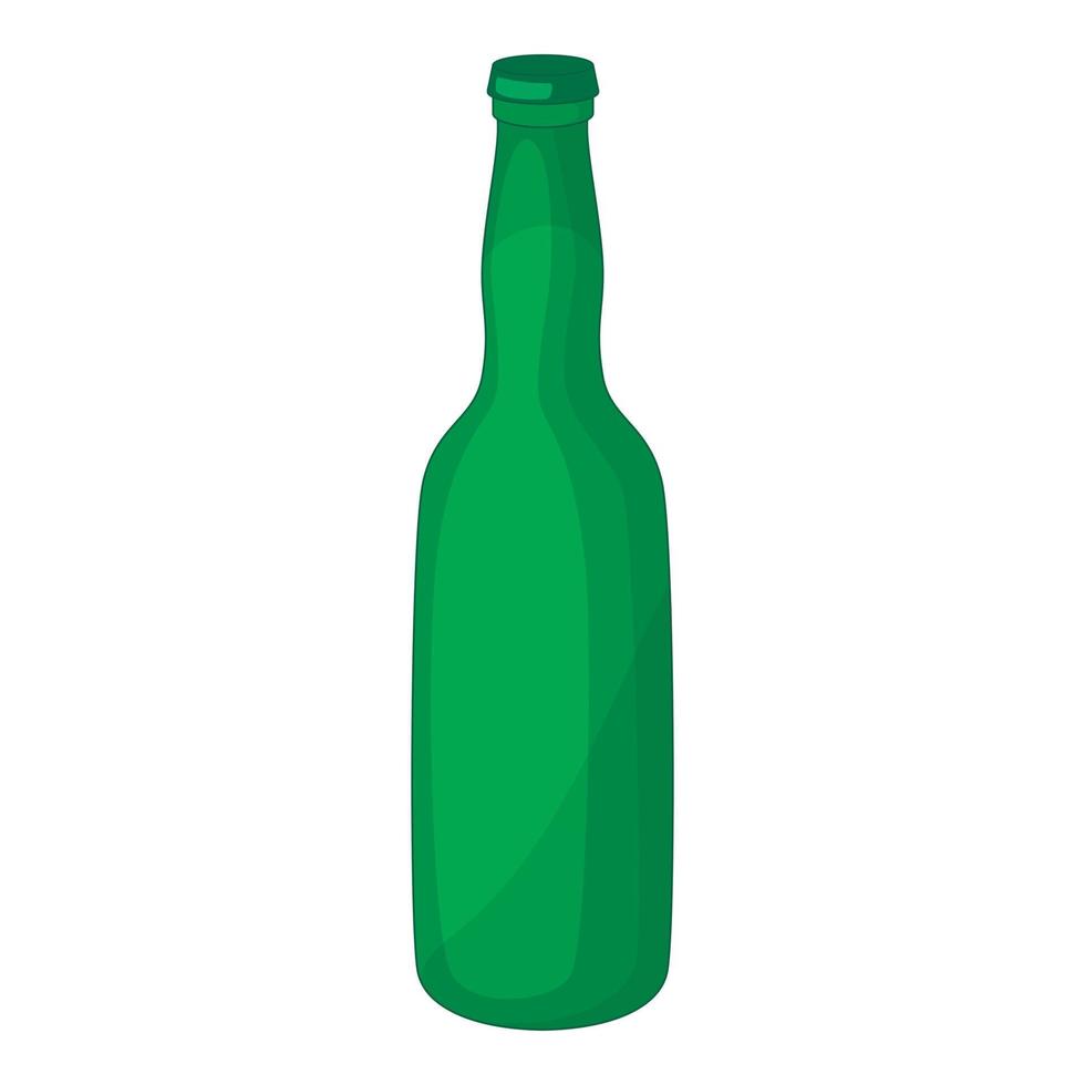 Grüne Flasche Symbol, Cartoon-Stil vektor