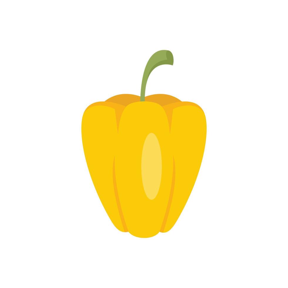 gul paprika ikon platt isolerat vektor