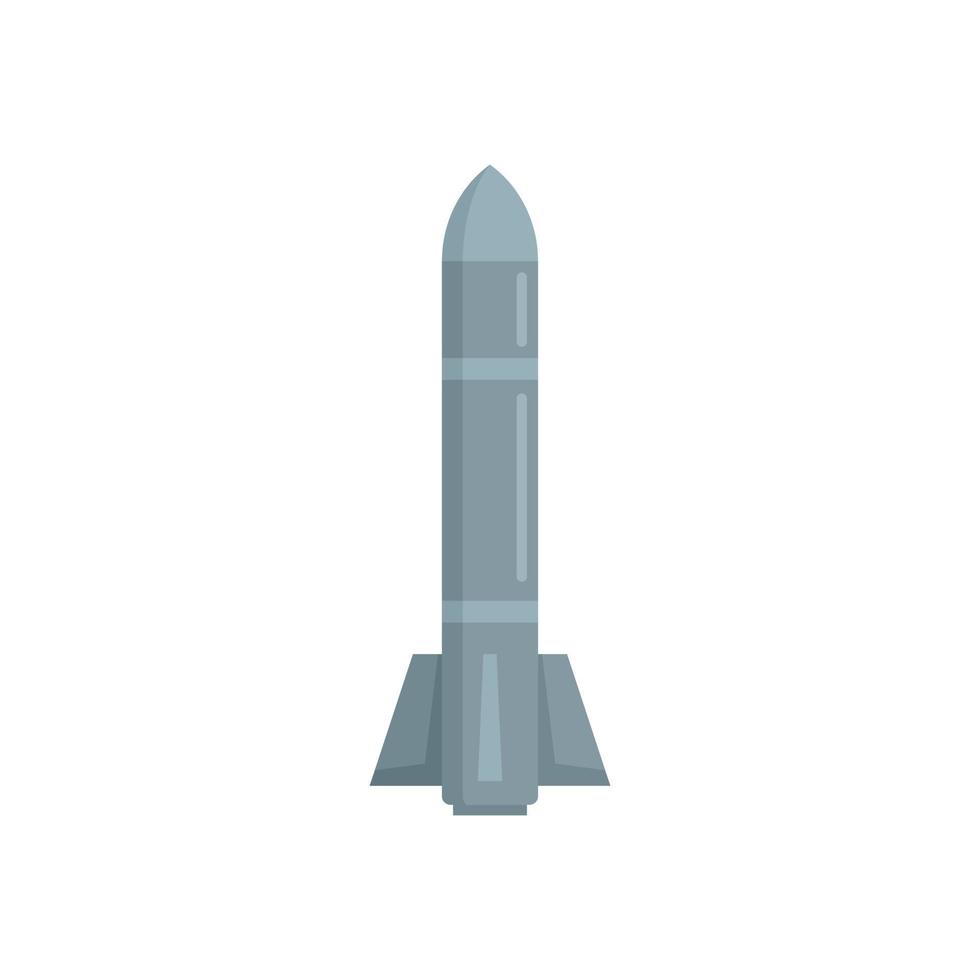 missil atombomb ikon platt isolerat vektor