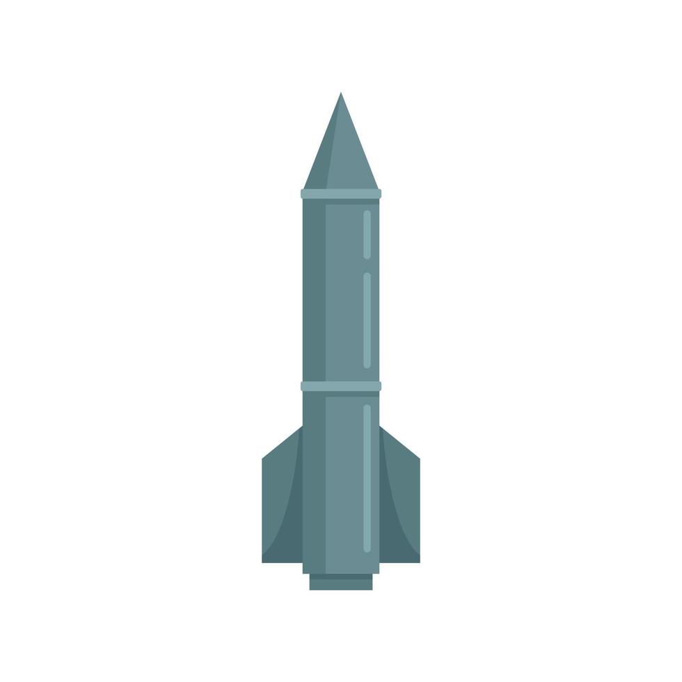 missil ballistisk ikon platt isolerat vektor
