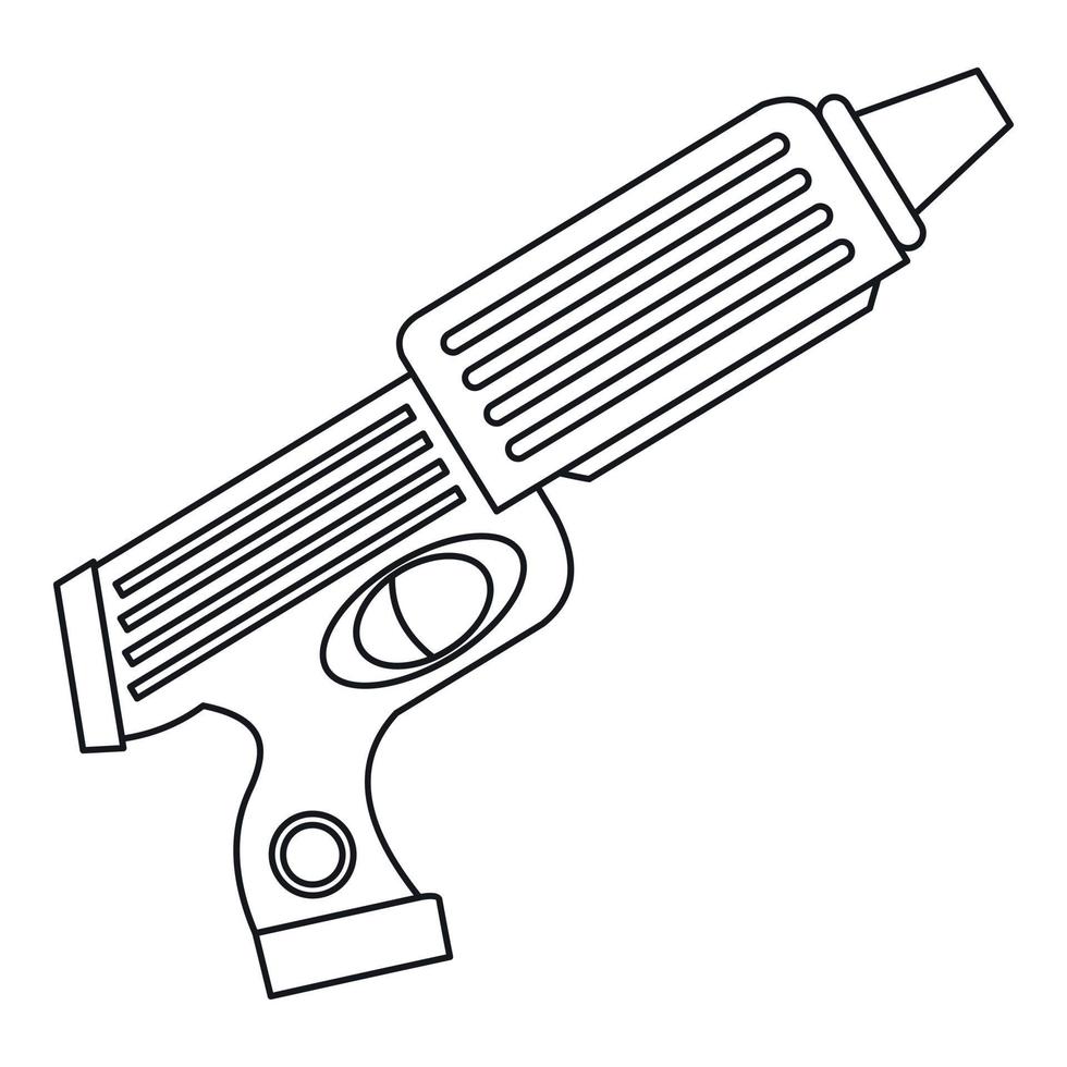 Symbol für Wasserpistolenspielzeug, Umrissstil vektor