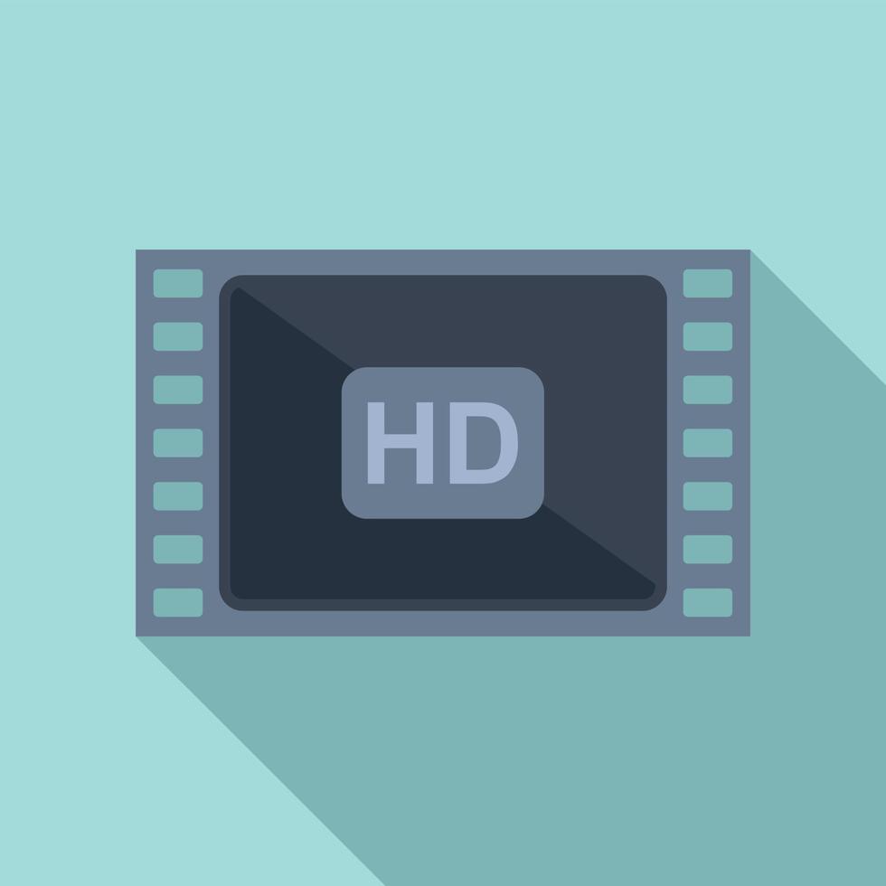 HD-Filmsymbol flacher Vektor. Kinovideo vektor