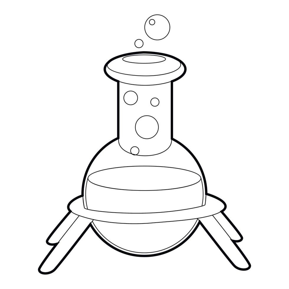 Testkolben-Symbol, isometrischer 3D-Stil vektor