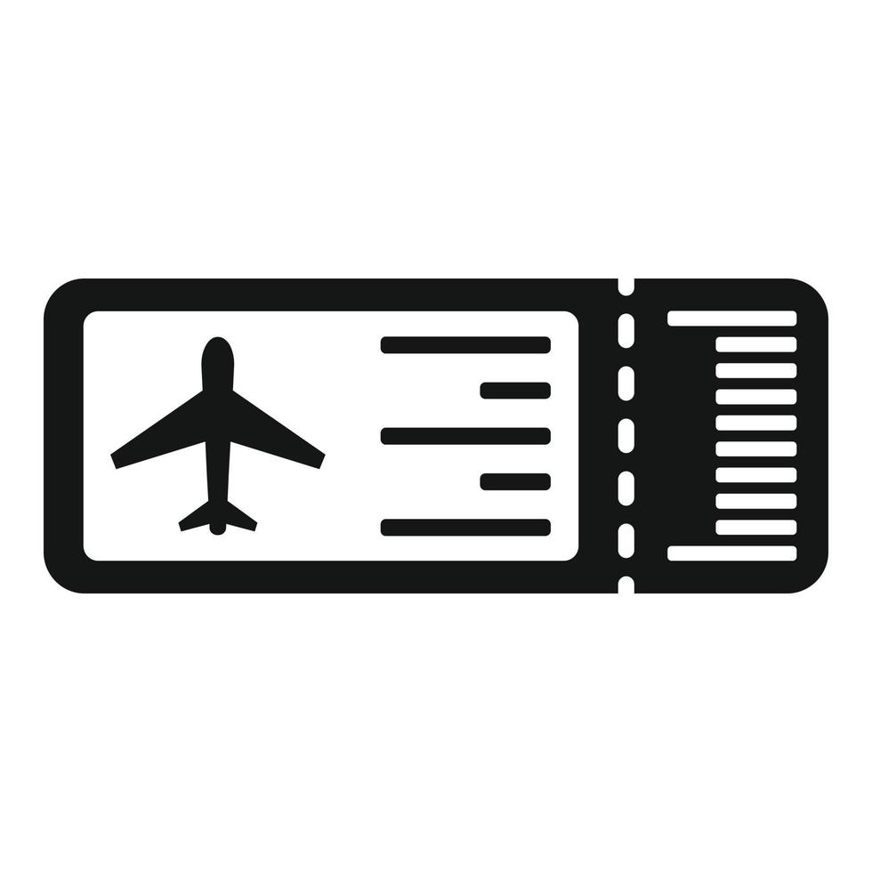 Flugticket-Symbol einfacher Vektor. Fluggast vektor