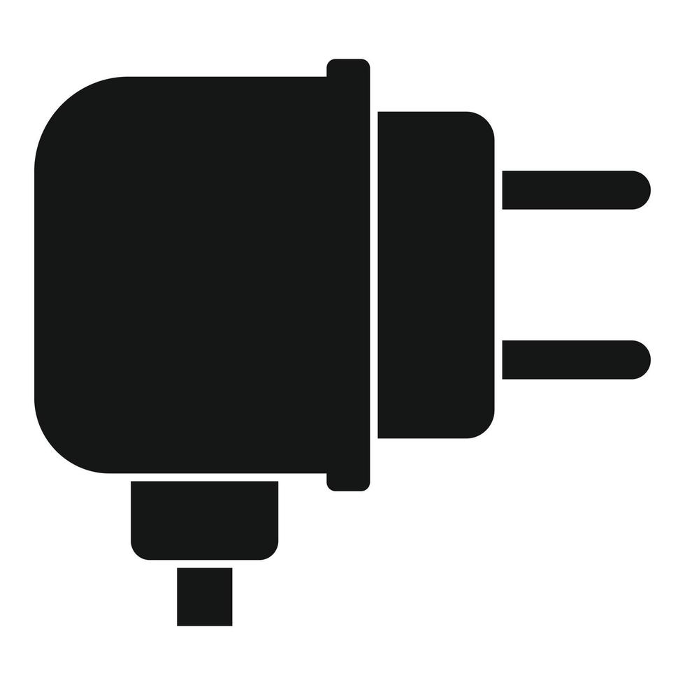 Ladegerät-Adapter-Symbol einfacher Vektor. Batterieladung vektor