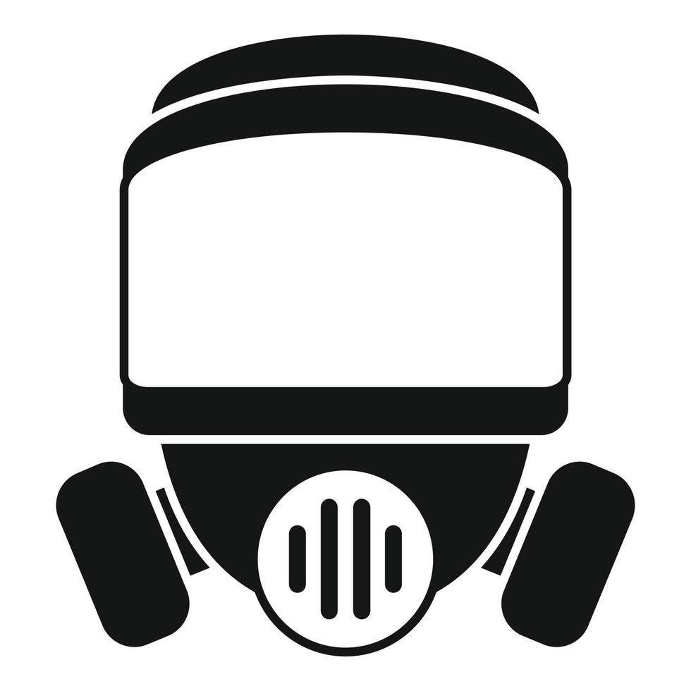 säkerhet gas mask ikon enkel vektor. kemisk luft vektor