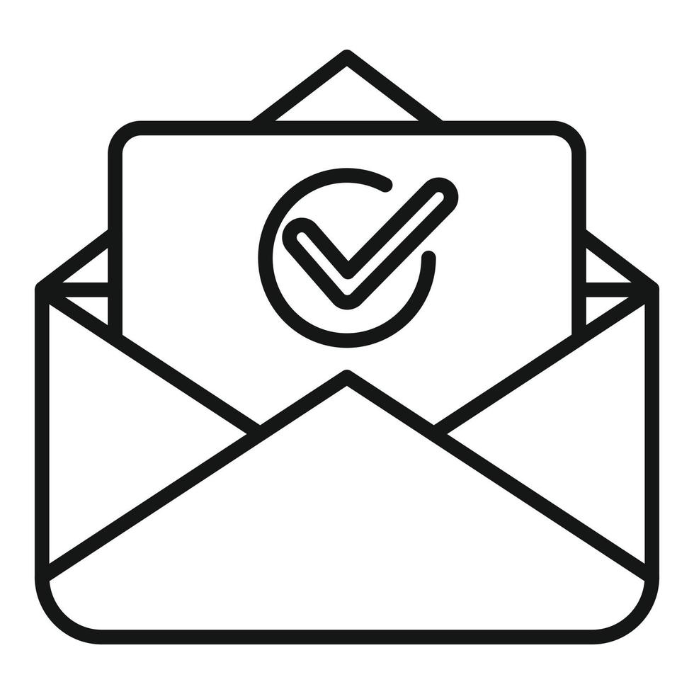 E-Mail-Icon-Umrissvektor abonnieren. Knopfbuchstabe vektor