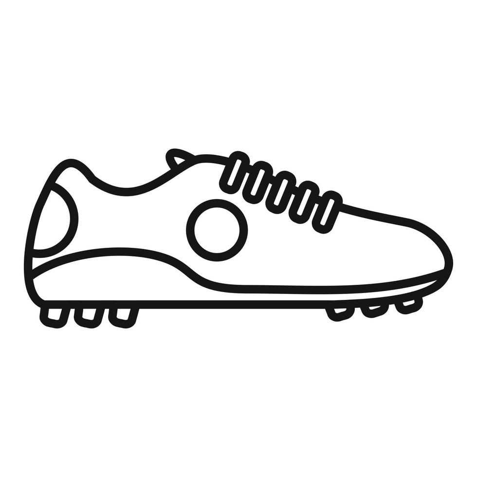 Sportschuh-Symbol Umrissvektor. Fußballschuh vektor