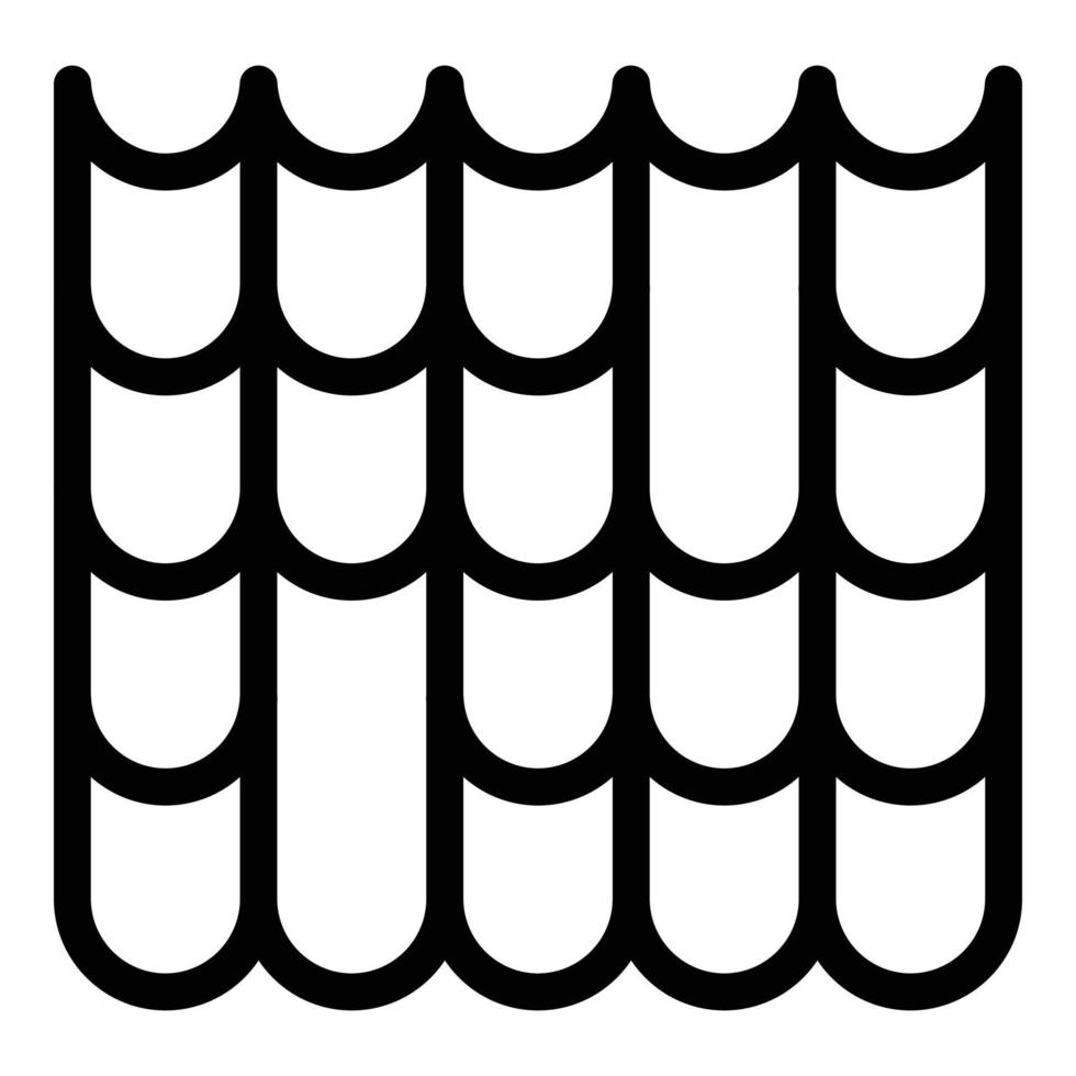 Metalldach-Symbol Umrissvektor. Arbeiter Dachdecker vektor