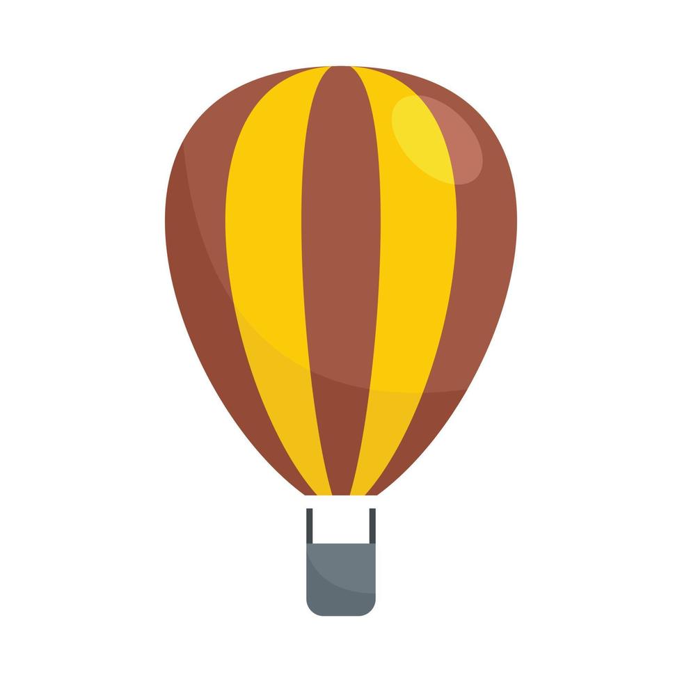 gestreiftes Luftballon-Symbol flach isolierter Vektor