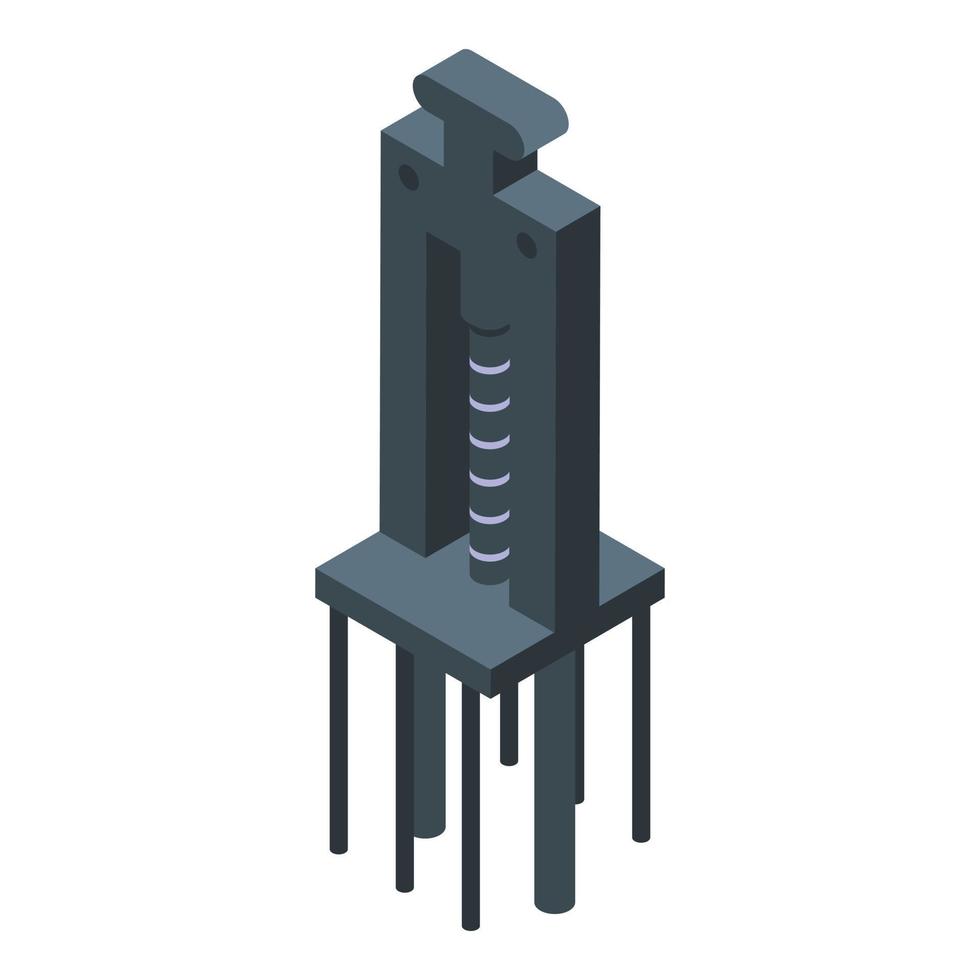 Bohrmaschinensymbol isometrischer Vektor. Baumaschinen vektor