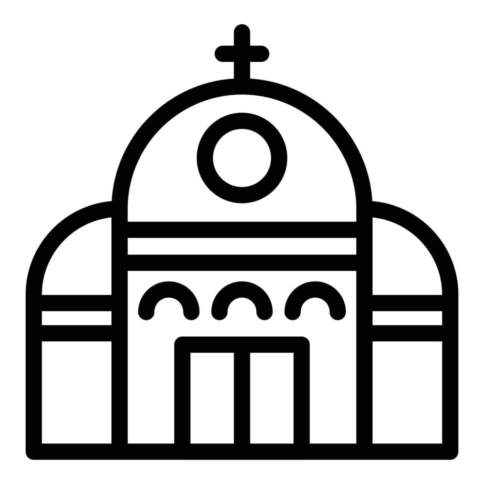 Kirchensymbol Umrissvektor. Wahrzeichen des Meeres vektor