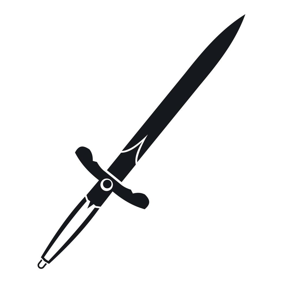 Schwertsymbol, einfacher Stil vektor