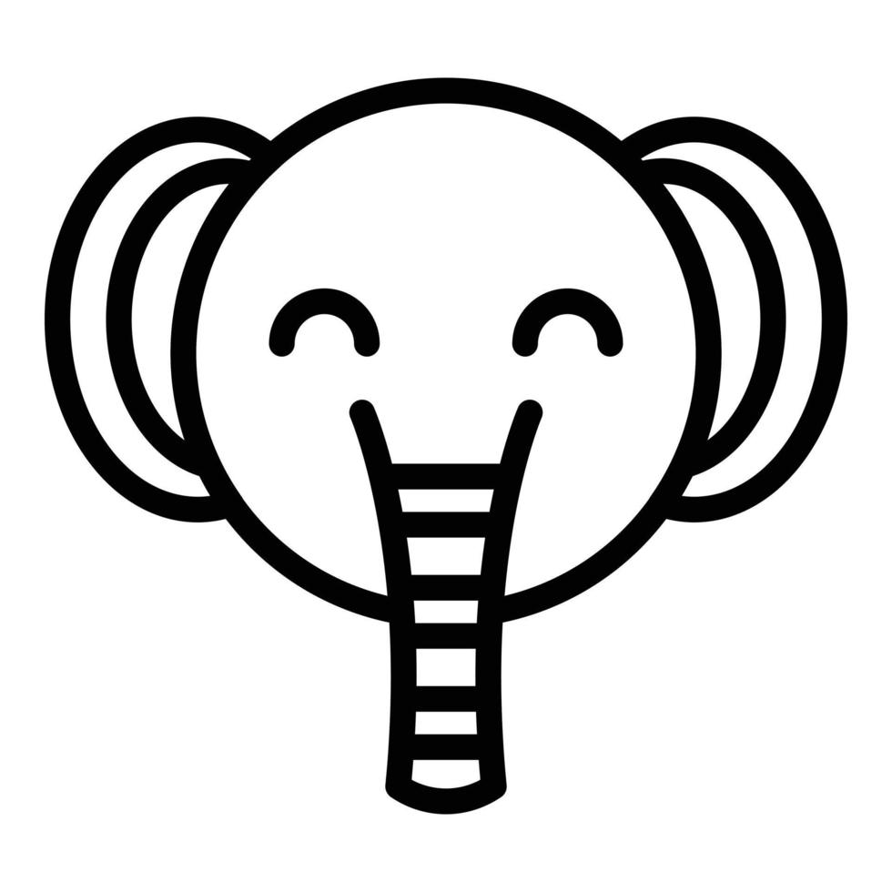 Zoo elefant ikon översikt vektor. passera kort vektor