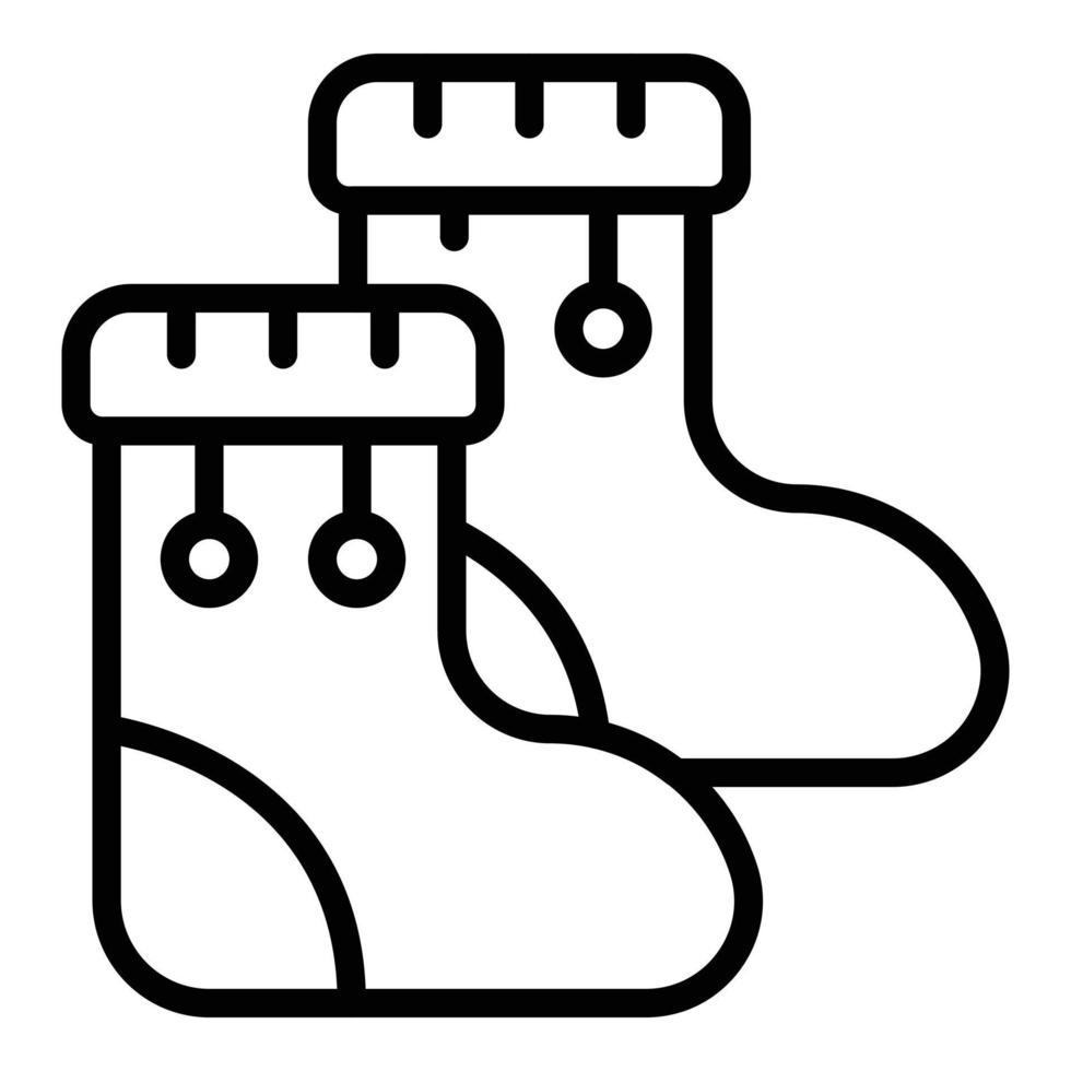 Symbol Umrissvektor für Babysocken. Säuglingspflege vektor