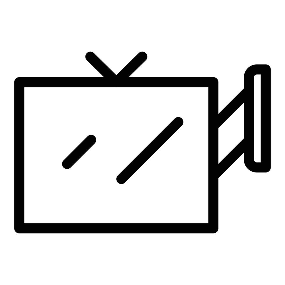 Symbol Umrissvektor für Hauskinohalterung. TV-Anzeige vektor