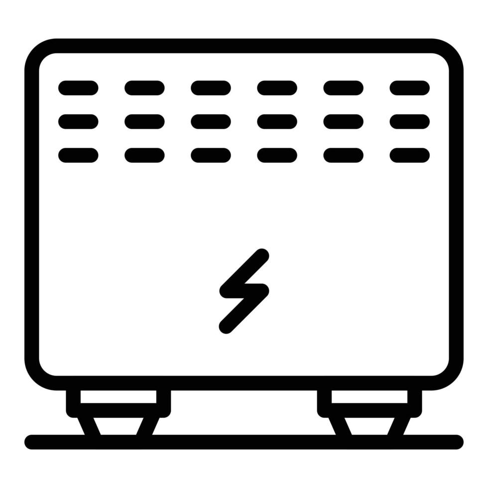 Symbol Umrissvektor für elektrische Heizkörper. Heizkonvektor vektor