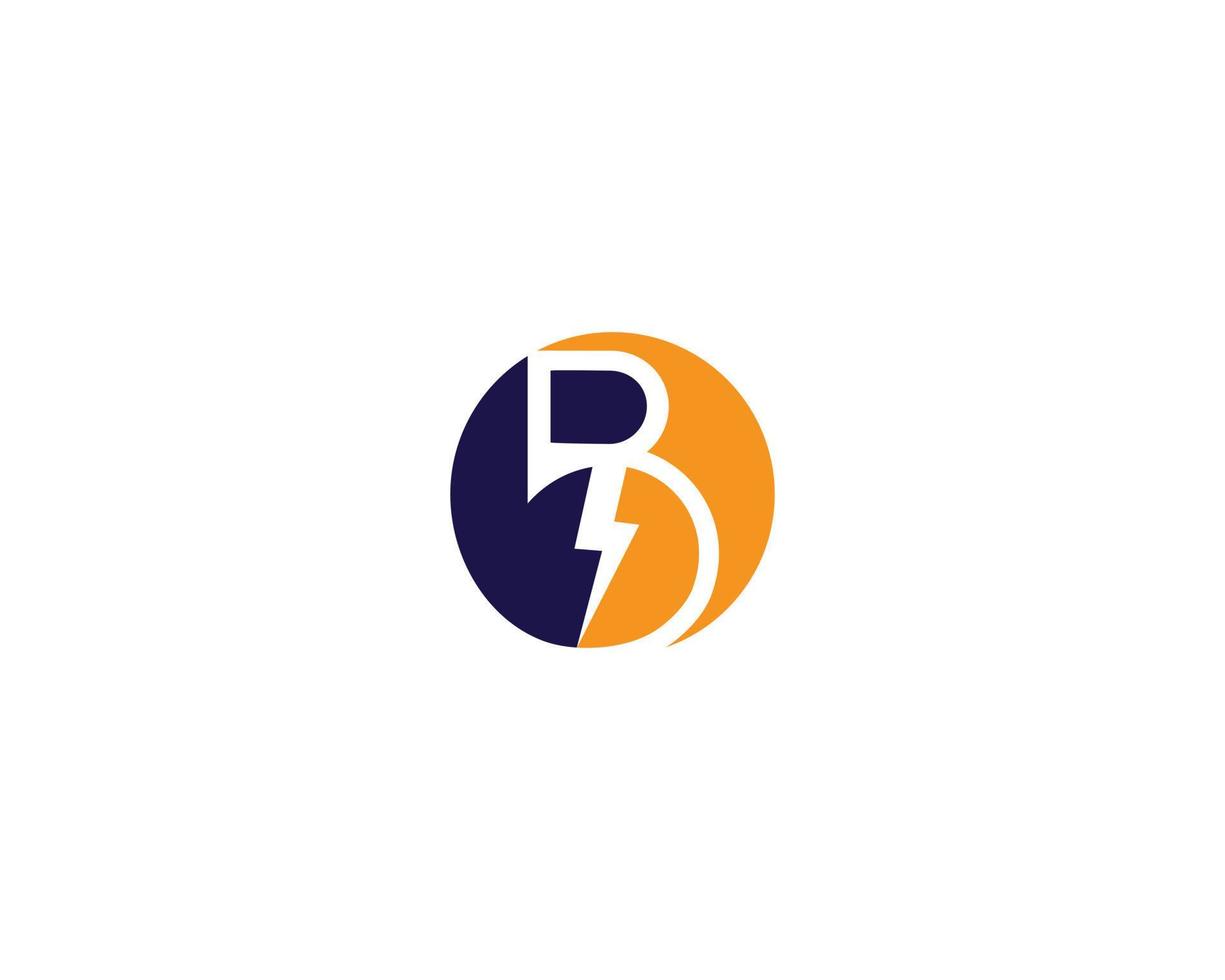 kreativ runda brev b bult logotyp design vektor begrepp ikon illustration.
